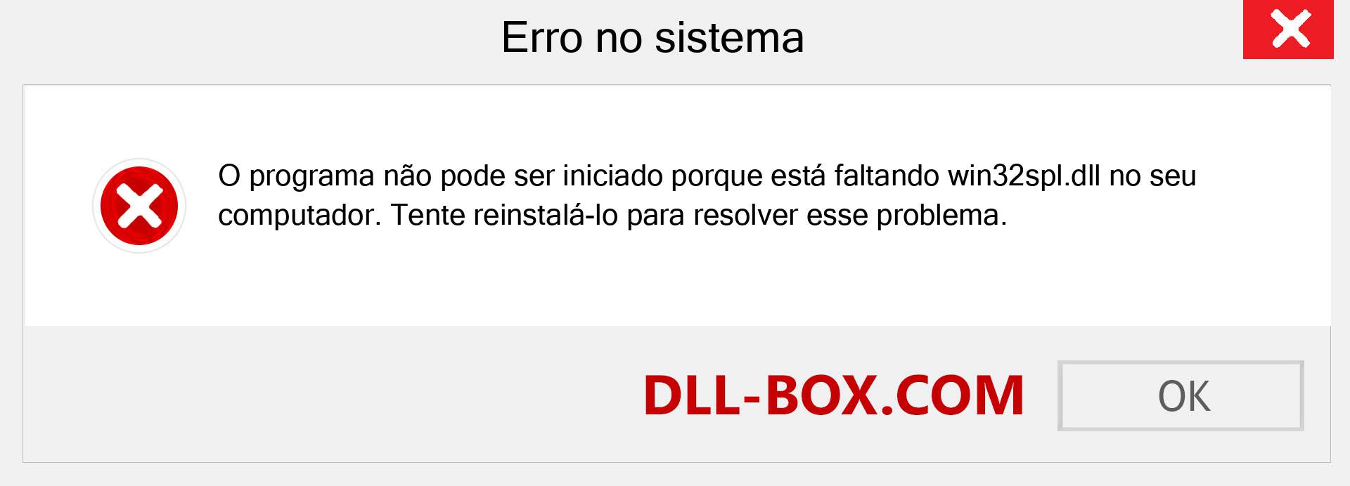 Arquivo win32spl.dll ausente ?. Download para Windows 7, 8, 10 - Correção de erro ausente win32spl dll no Windows, fotos, imagens